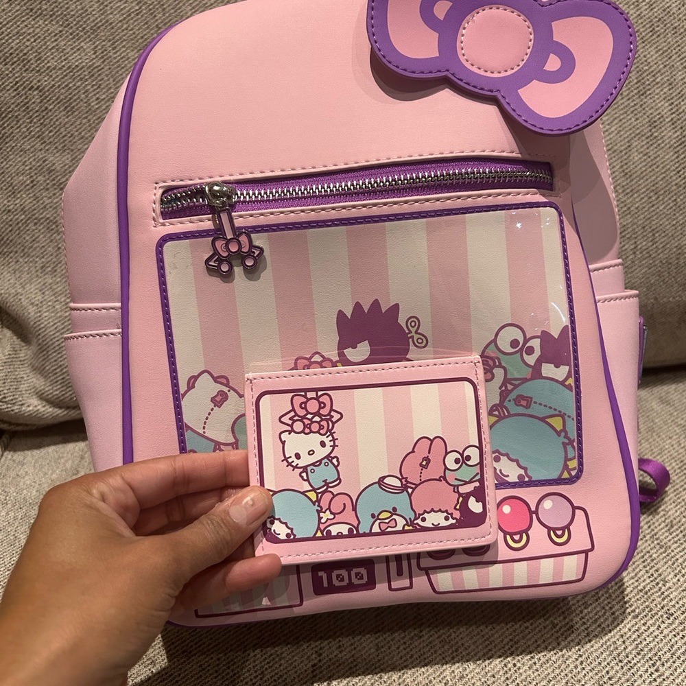 Loungefly Sanrio Hello Kitty & Friends Claw Machine Mini Backpack & Card Holder